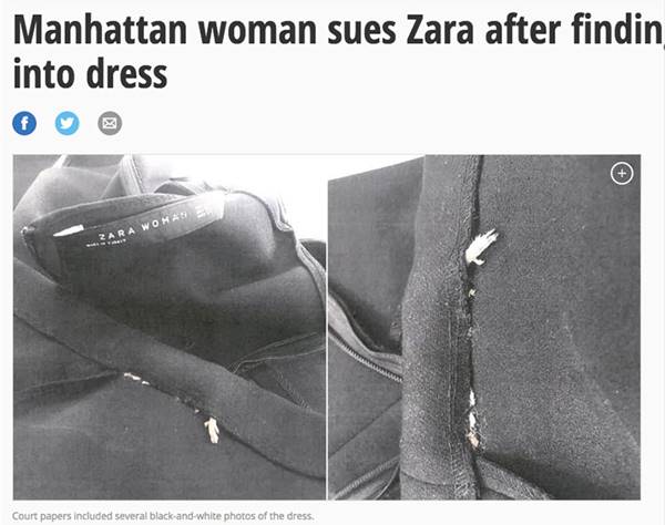 ZARAで買ったワンピースから悪臭が……裾に縫い込まれていたモノとは？
