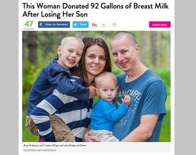 死産した母親が350リットルもの母乳を寄付した理由