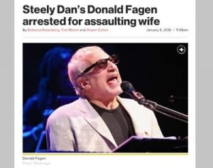 「スティーリー・ダン」のドナルド・フェイゲン、妻への暴行で逮捕