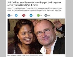 フィル・コリンズと再縁した元妻が告白「私たちに何があったのか」