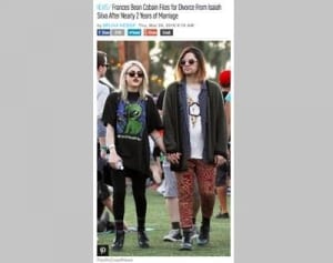 カート・コバーンの娘が離婚