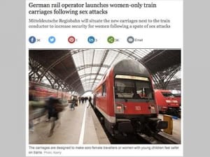 ドイツの鉄道に女性専用車両が登場──移民による集団性的暴行事件がきっかけに