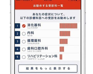 近くの病院まで教えてくれる“受診科判定アプリ”って？