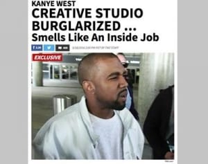 カニエ・ウェスト、220万円相当の機材を盗まれる