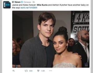 ミラ・クニスが第二子を妊娠