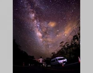 見上げれば満天の星空　米軍北部訓練場