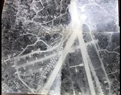 原爆投下機 飛来か　読谷補助飛行場　45年6月の写真、米軍機多数
