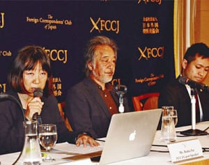 「ヘリ飛ぶ前に工事止めて」、沖縄・高江の住民、海外へ反対訴え　米軍着陸帯建設地