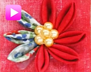 はじめてのつまみ細工「剣つまみの作り方」