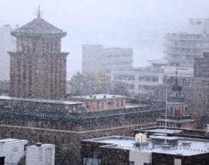 横浜で54年ぶり11月に降雪