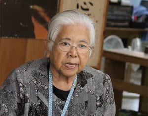 「辺野古・高江・伊江は一つ」平和資料館　謝花館長が講話「71年たっても戦時中」