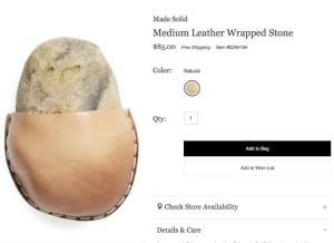 誰が買うの？　本革ケースに入った石ころが1万円で登場