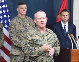 「県民は感謝すべきだ」　四軍調整官、沖縄県抗議に反論