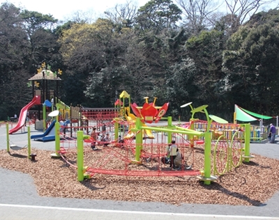 新設の遊具広場、子育て世代に人気　横須賀・くりはま花の国