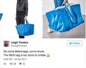 バレンシアガの26万円新作バッグ、IKEAの99円のアレにそっくり