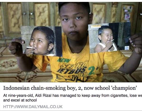 2歳で1日にタバコ40本……あのインドネシア人少年は今