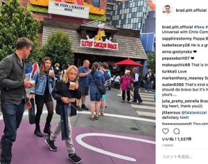 ブラッド・ピット、故クリス・コーネルの子どもたちとテーマパークへ