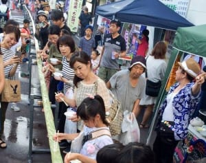 100メートルの流しそうめん　伊勢原
