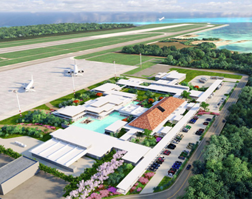 下地島空港の旅客ビル着工　三菱地所、１９年３月開業予定