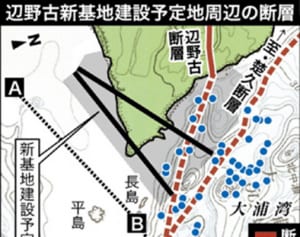 辺野古新基地工事海域に活断層か　識者が危険性指摘