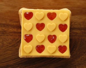 ハート柄「ジャム×チーズ」食パン、作ってみたら簡単だった。