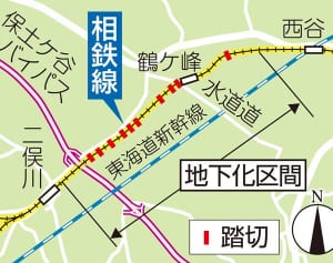 「開かずの踏切」解消へ地下化　相鉄・鶴ケ峰駅付近