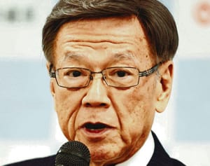翁長沖縄県知事 膵臓に腫瘍 手術へ　2期目態度明かさず