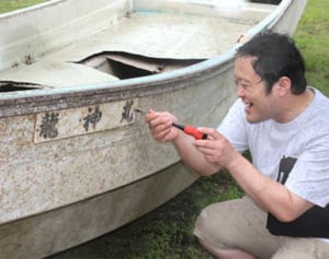 「まさか、沖縄で」　大震災被災船、船主家族が再会喜ぶ