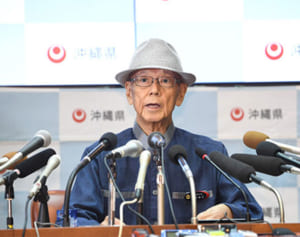 知事、辺野古承認「撤回」を表明　土砂投入阻止に全力
