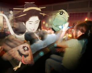 怖いを通り越してすごい！ろくろ首が飛び出す3Dお化け屋敷