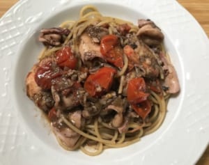 いか墨とえび味噌のパスタ（辻仁成「ムスコ飯」第189飯レシピ）