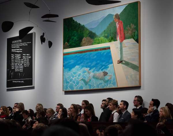 デイヴィッド・ホックニーの絵画 102億円で落札、存命中画家で最高額