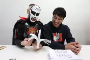【直筆】鉄拳 イラスト サイン 色紙 お笑い芸人 パラパラ漫画家 アーティスト tekken_honda_osamu_1_line_tw-