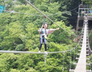 荒川渓谷でドキドキ体験！高さ57mを時速30キロで滑走