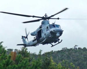 「返還の意味ない」　返還地に米軍ヘリ着陸　住民に怒りと衝撃