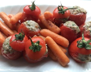 トマトファルシーとにんじんグラッセ（辻仁成「ムスコ飯」第240飯レシピ）