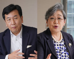 枝野幸男×荻原博子「蓮舫さんのすすめで髪型変わりました（笑）」