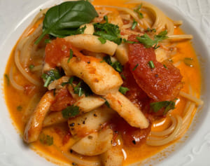 イカとトマトのパスタ（辻仁成「ムスコ飯」第277飯レシピ）