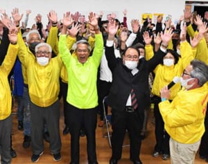 宮古島市長選　玉城沖縄知事が推す新人の座喜味氏に当確