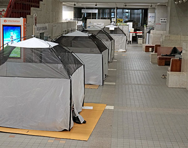 避難所のコロナ感染対策　テントの活用など全市町村で対応策