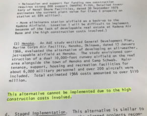 米軍「辺野古は高額、実現できぬ」1980年に明記　日本負担を当てに復活か