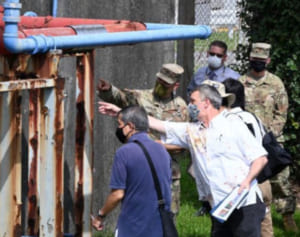 貯水槽のマンホール部品の老朽化で漏出　米軍が説明　PFOS汚染水流出