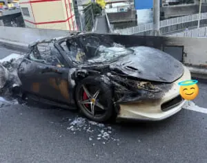 「本当に怖かった」人気歌い手Pのフェラーリが首都高で大炎上…納車1時間後の悲劇