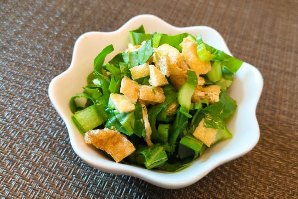 骨粗しょう症を予防する「小松菜×油揚げ」骨活ふりかけレシピ