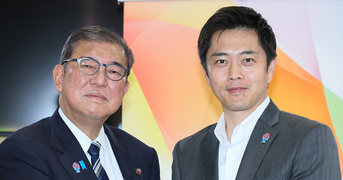 「すみません！新しいのを贈ります」吉村知事が陳謝　石破前首相の退任挨拶で送った“中古品”にネット驚き