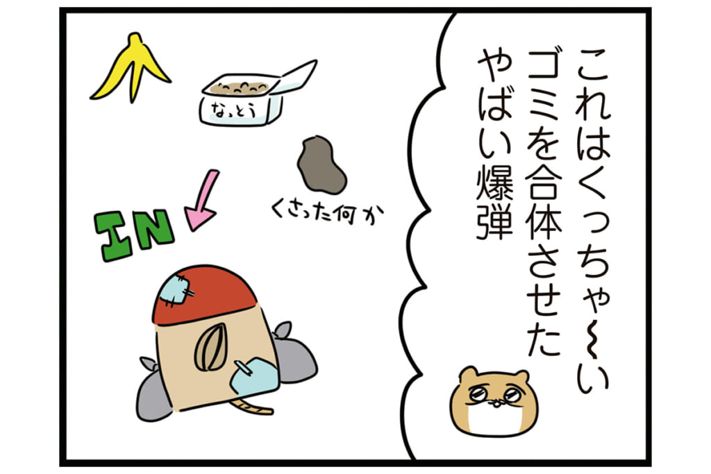 こんなものプラゴミに（怒）！【怒りの毛玉戦士はむまる】VS.ゴミ漁りおばさん（3）