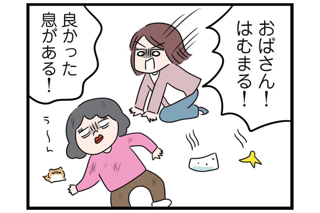 ゴミ爆弾が爆発!?【怒りの毛玉戦士はむまる】VS.ゴミ漁りおばさん（4）