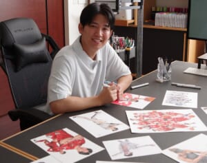 翔平「お茶ボトル」イラスト描いた天才画家「大谷さんは必殺技を繰り出す戦隊ヒーロー」