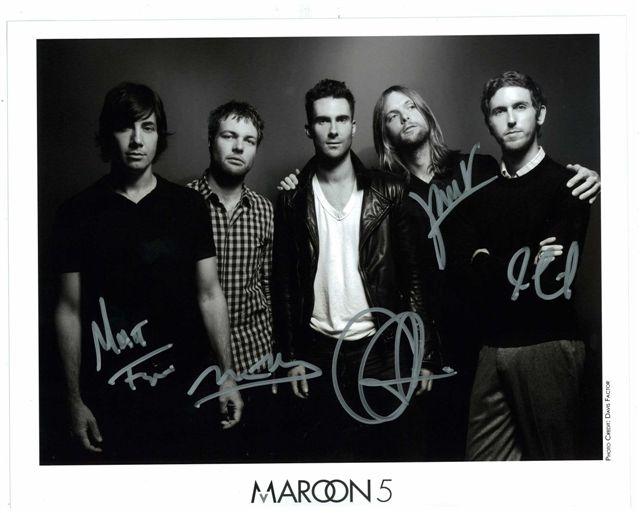 Maroon5メンバー全員 直筆サイン色紙 マルーン5マルーン5 - 洋楽