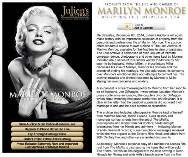 マリリン モンローへジョー ディマジオが送ったラブレターがオークションへ 女性自身